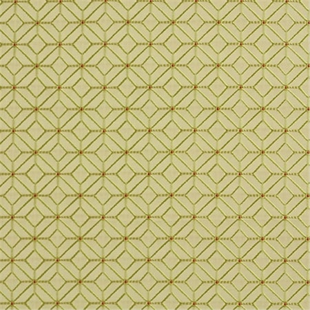 Designer Fabrics 54 in. Wide Light Green And Orange Geometric Small Scale Diamonds Upholstery Fabric K0210B